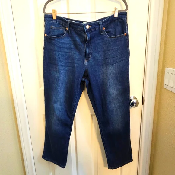 Universal Thread High Rise Slim Straight Jeans Size 18 Dark Denim Wash - Picture 1 of 12